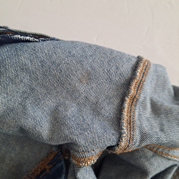 American Rag CIE Blue Denim Jeans Distressed Men's Size 36W 32L 100% Cotton - Picture 10 of 12